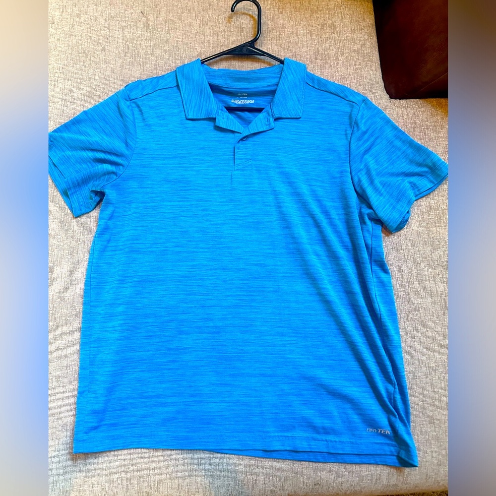 Tek gear Men's Blue Polo Shirt size medium